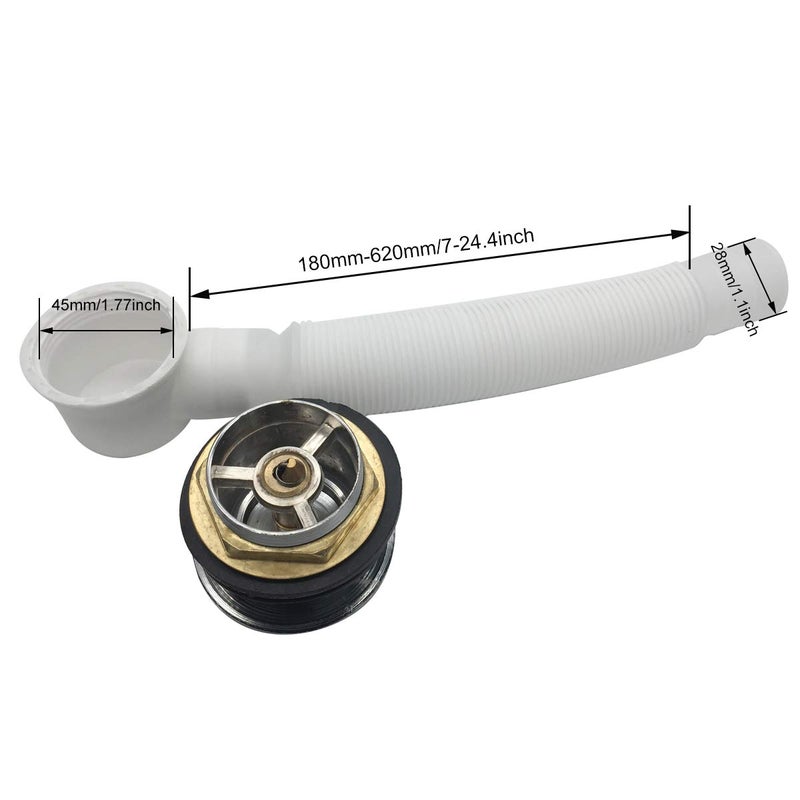 ZLYY Tip Toe Style Bathtub Drain Stopper with A Flexible Water Pipe - Image 4